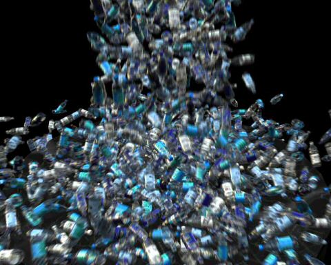 Yes, these ones weren't recycled: ~845 bottles/second of waste (2005)