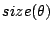 $size(\theta)$