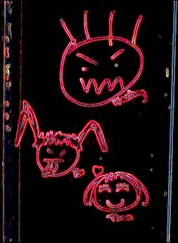 on the fridge at m&m's place