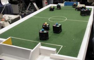 Cornell vs. Germany at RoboCup 2000 in Melbourne, Australia