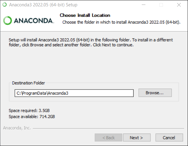 windows-anaconda-directory