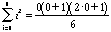 Sum of i^2 from 0 to n