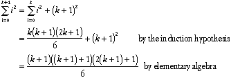 Sum of i^2 from 0 to n