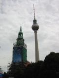 Fernsehturm and cathedral