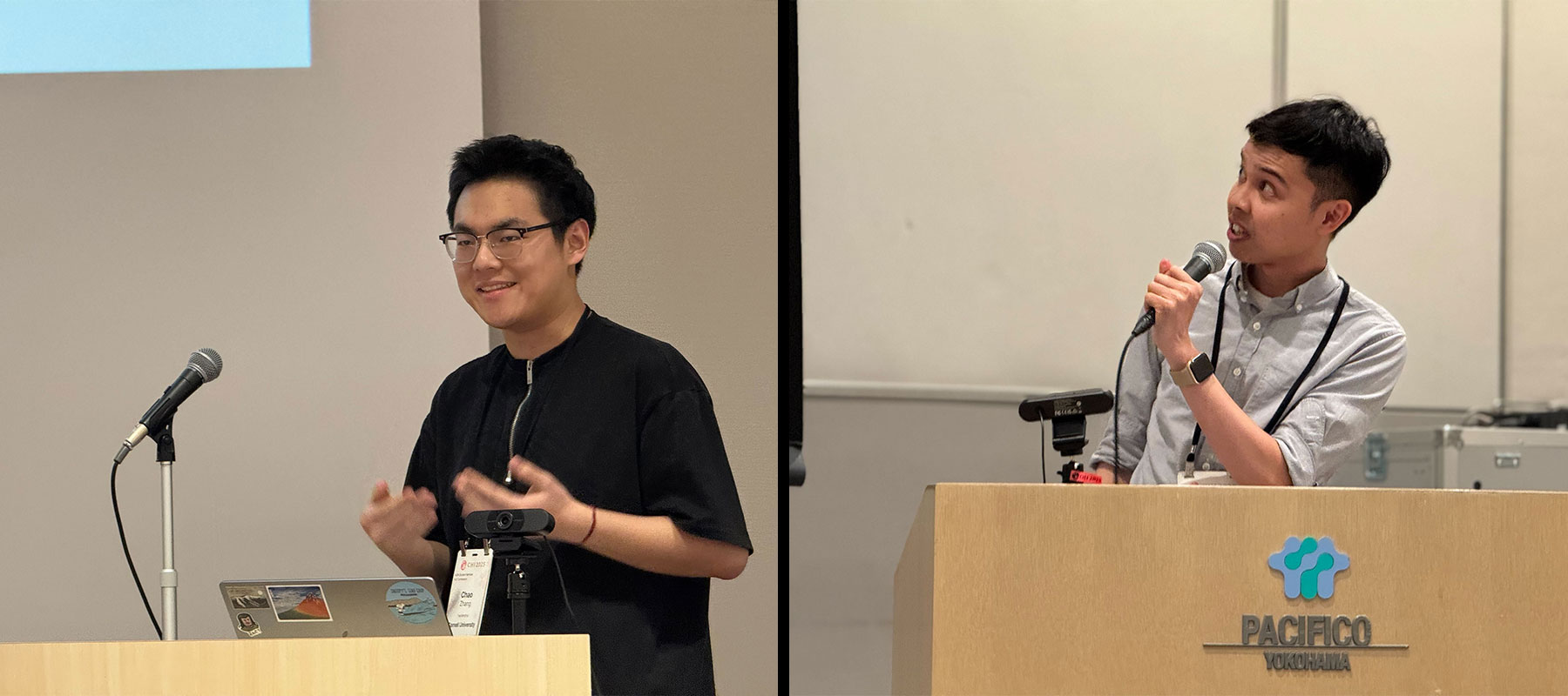 Nhan and Chao presenting at CHI 2025
