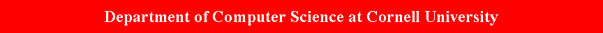 Text Box: Department of Computer Science at Cornell University