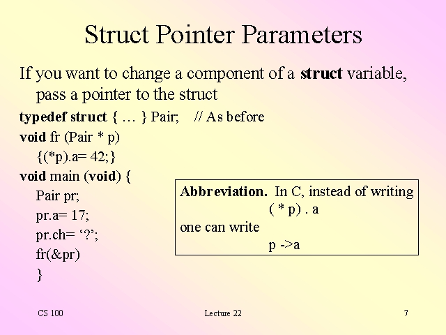 struct assignment function pointer