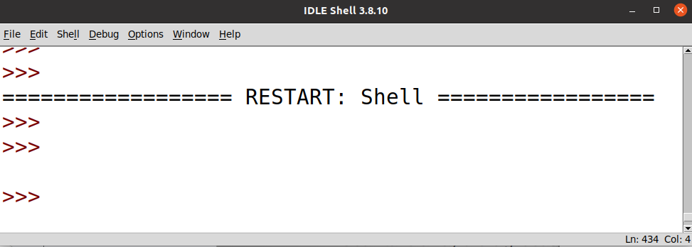 IDLE shell