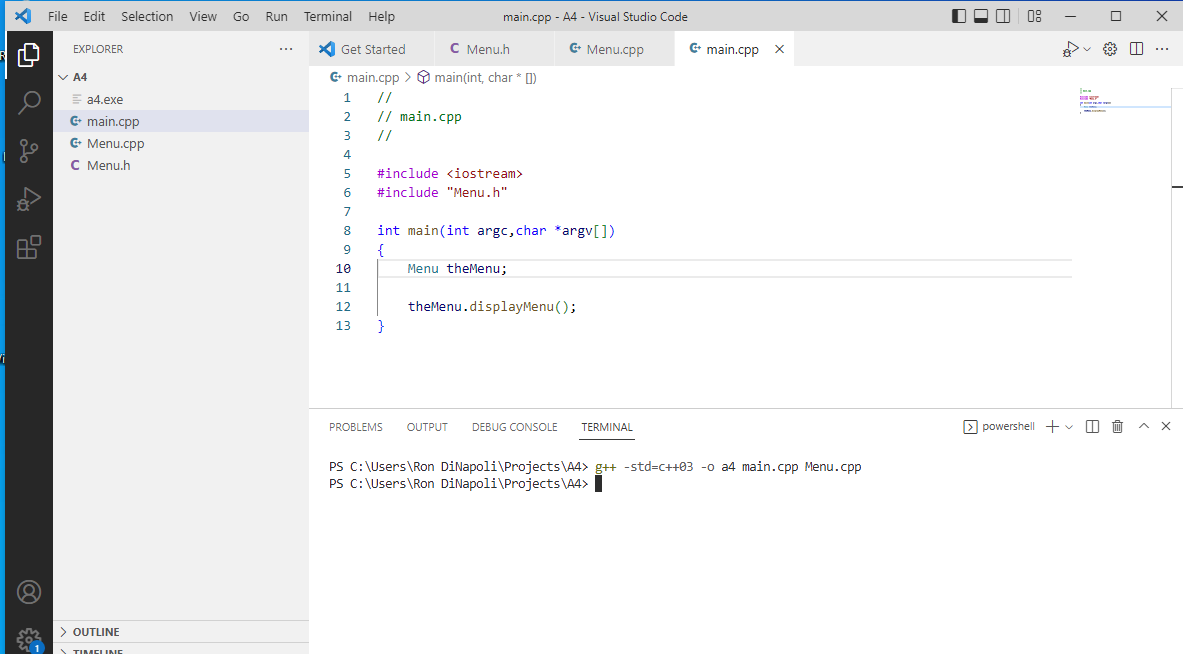 C++ programming with Visual Studio Code