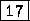 \fbox {{\tt 17}}
