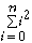 Sum of i^2 from 0 to n