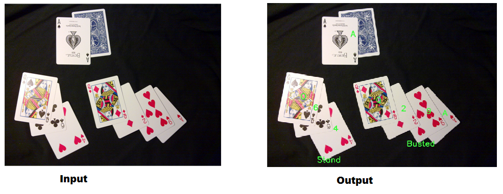 input and output images
