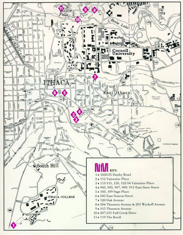 Ithaca Area Rental Map