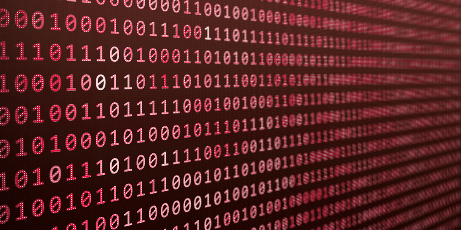 red, orange and purple shadows reflect on programming sequences