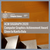 ACM SIGGRAPH 2020  Computer Graphics Achievement Award Given to Kavita Bala