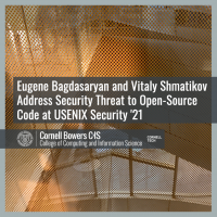 Eugene Bagdasaryan and Vitaly Shmatikov Address Security Threat to Open-Source Code at USENIX Security '21