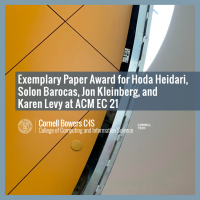 Exemplary Paper Award for Hoda Heidari, Solon Barocas, Jon Kleinberg, and Karen Levy at ACM EC 21