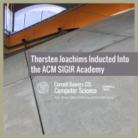 Thorsten Joachims Inducted into the ACM SIGIR Academy