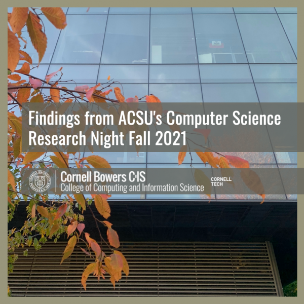 Findings from ACSU's Computer Science Research Night Fall 2021