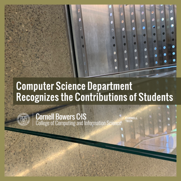 Computer Science Department Recognizes the Contributions of Students