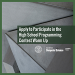 Cornell University High School Programming Contest Announced