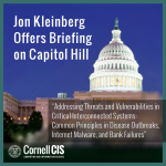 Jon Kleinberg Offers Briefing on Capitol Hill
