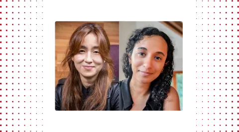 Color portraits of two women.