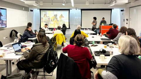 Participants during a workshop at ‘Migrant Commons.’