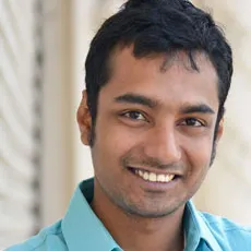 Color portrait of Jayadev Acharya