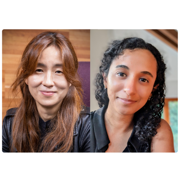 Color portraits of two women.