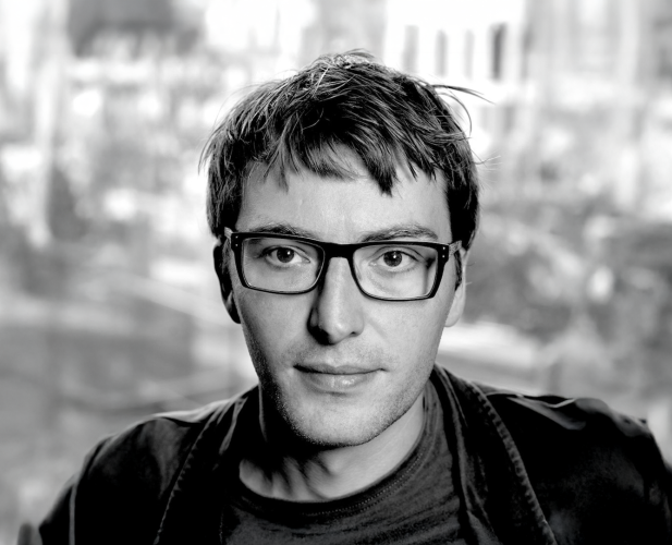 A black and white photo of Malte Jung