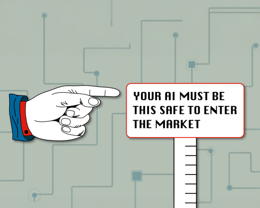 A graphic by Shea Oleksa/Cornell University showing a hand pointing at a sign.
