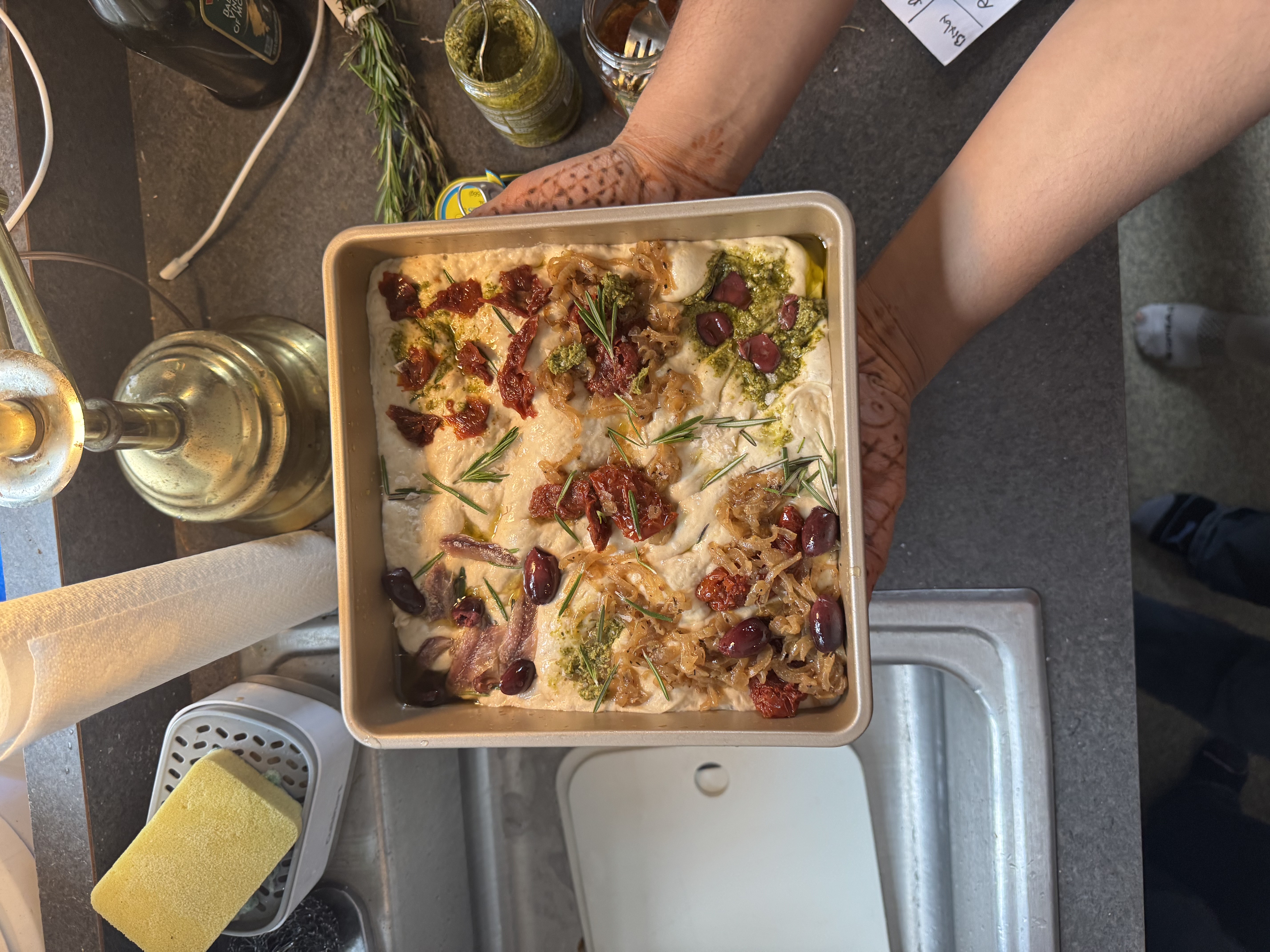 A decorated loaf, ready for baking